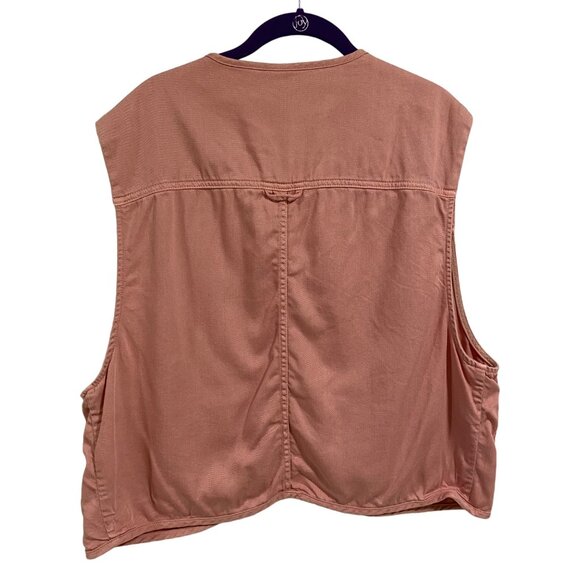 & Other Stories Cotton Blend Workwear Pink Vest Size 8 - Picture 5 of 8
